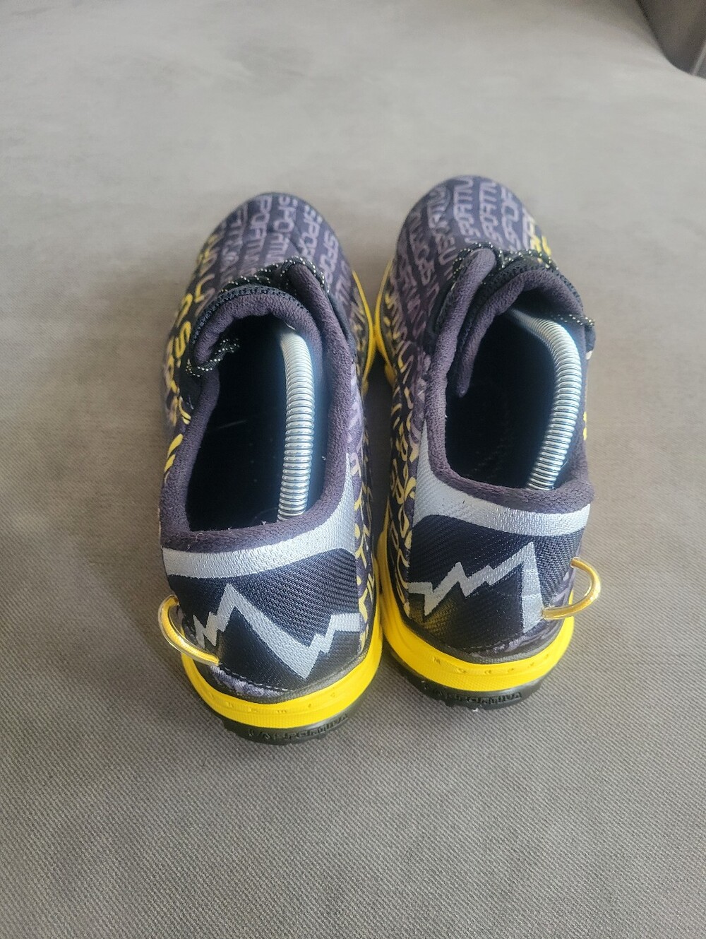 La Sportiva Men's Vertical K Trail Running Shoe,Black/Yellow Sz 13 - Picture 4 of 8